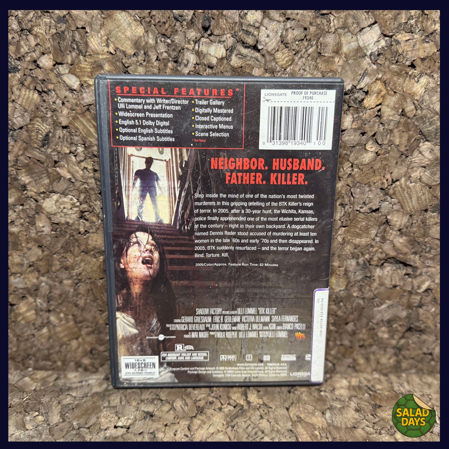 BTK Killer -DVD- Rental Copy