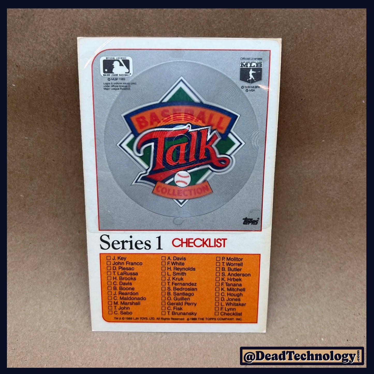 Checklist -Topp's Baseball Talk Card- Baseball Card B