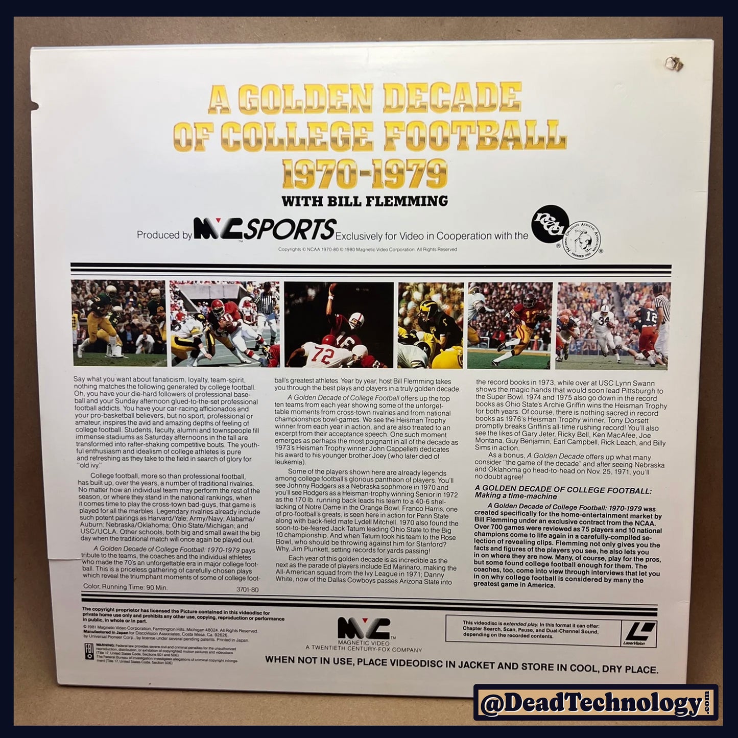 Golden Decade of College Football 1970-1979 -Laserdisc-