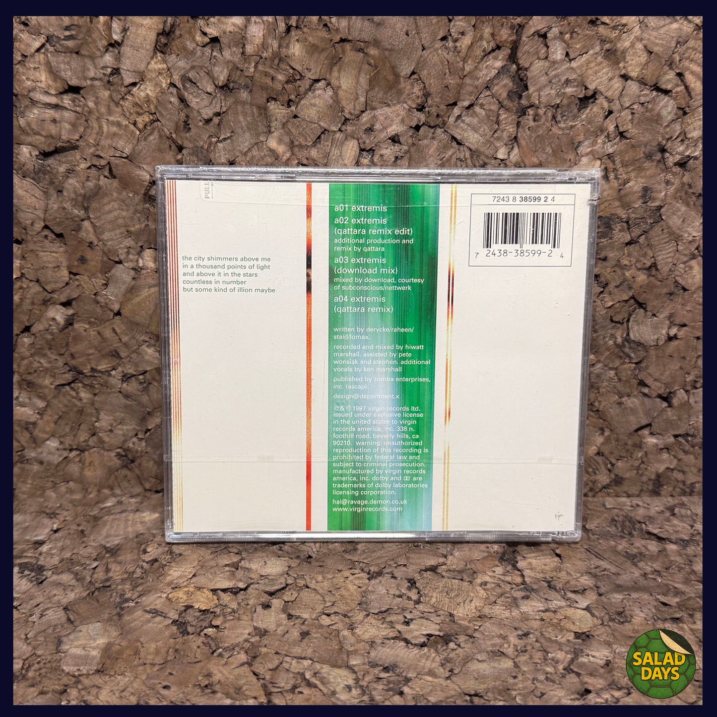 Extremis Hal Featuring Gillian Anderson -CD- Sealed Promo