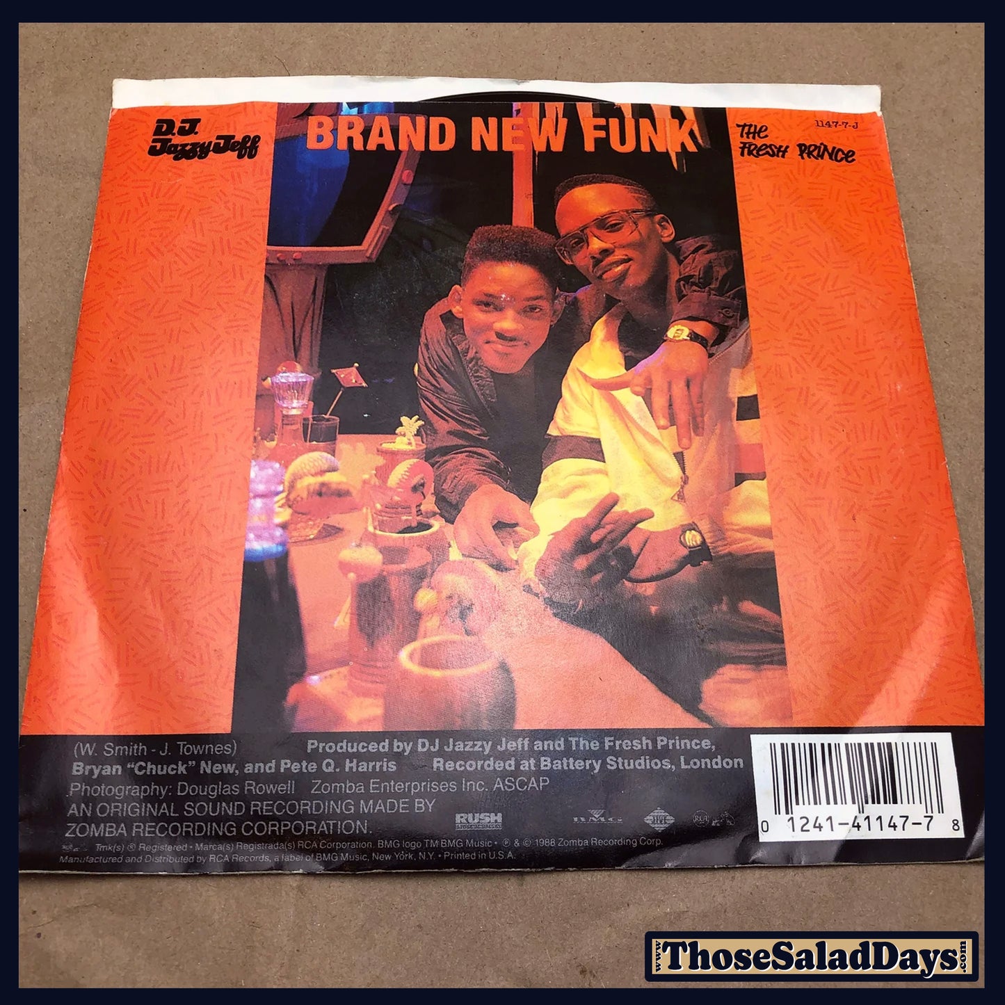 DJ Jazzy Jeff & The Fresh Prince -Girls Ain't Nothing But Trouble/Brand New Funk- 45 Record Single