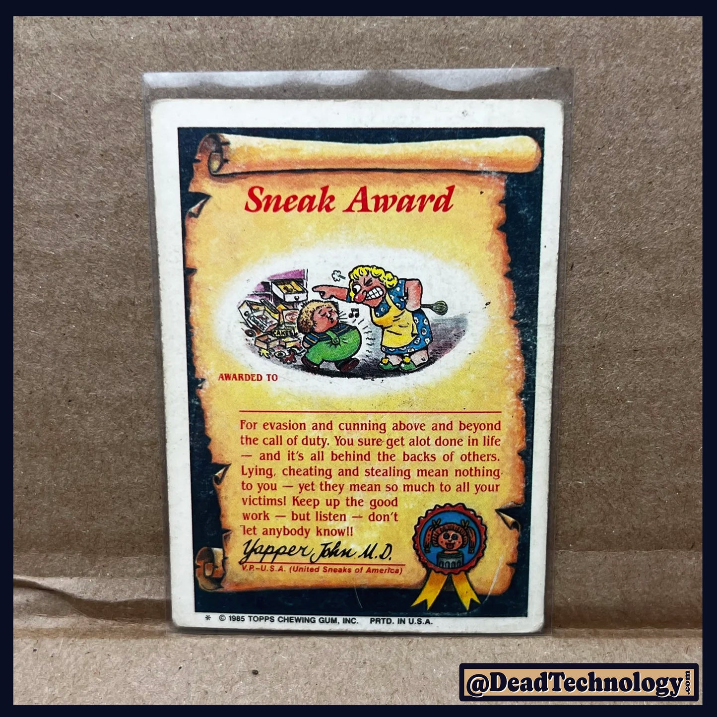 Ugh Lee -Garbage Pail Kids- Series #2 Card #83A