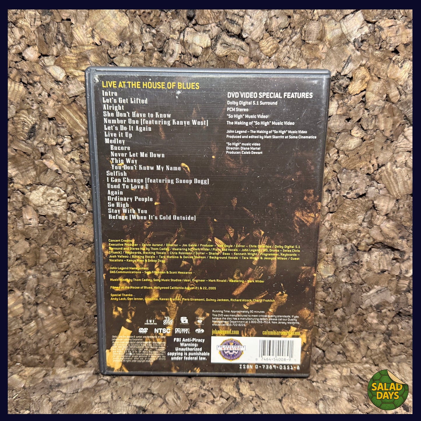 John Legend -DVD- Live at House of Blues
