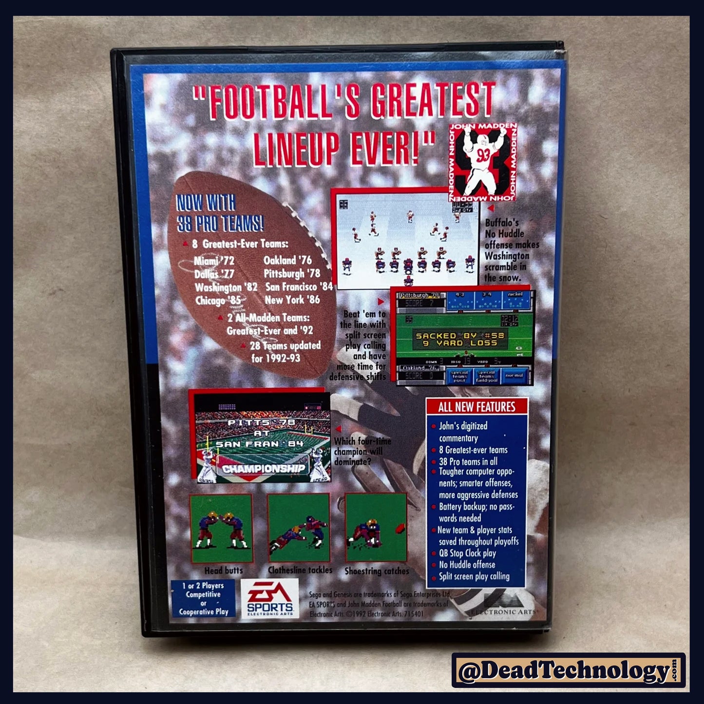 Madden '93 -Sega Genesis- CIB