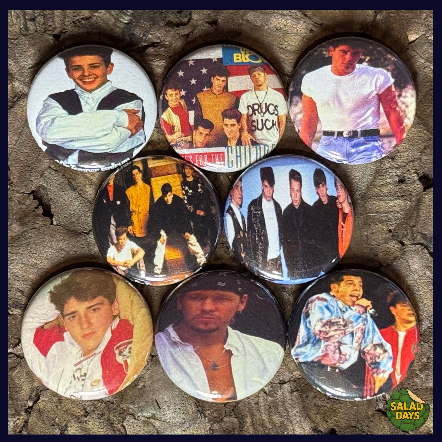New Kids on the Block -Buttons- 8 Pack B
