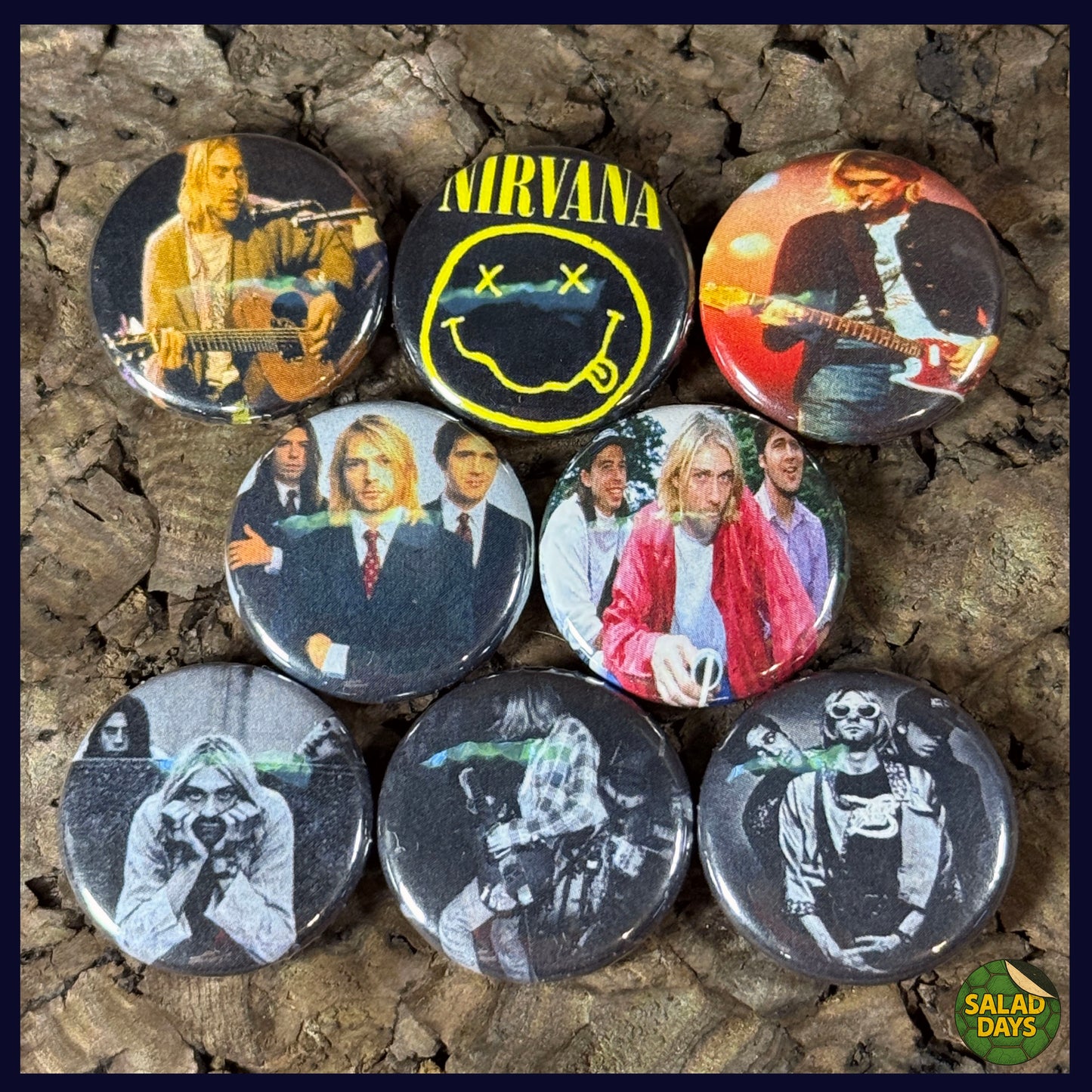Nirvana -Buttons- 8 Pack