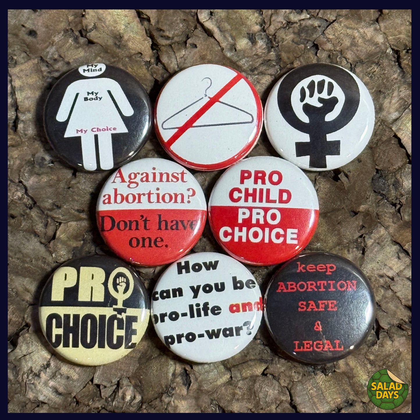 Pro-Choice -Buttons- 8 Pack