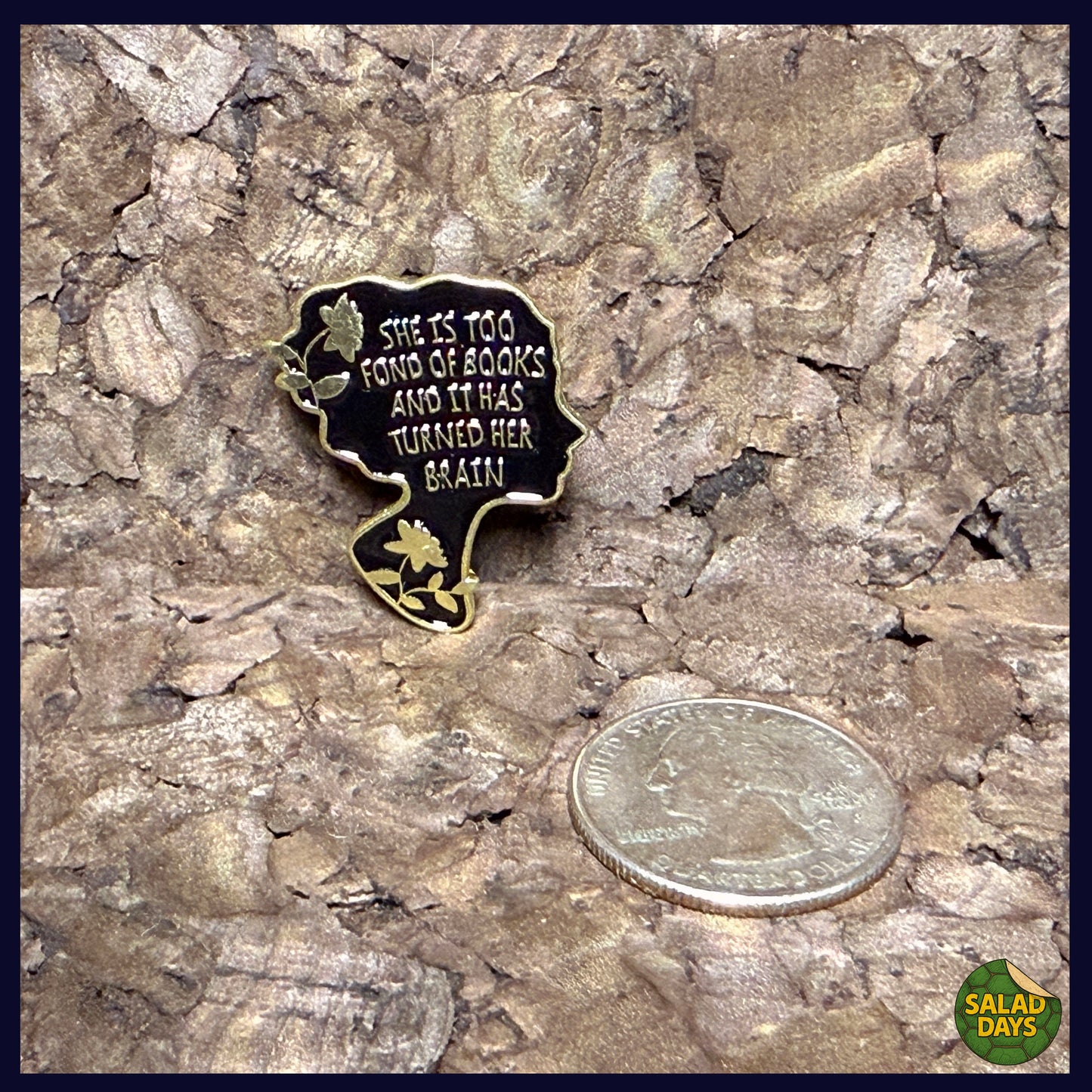 She's Fond of Books -Enamel Pin-