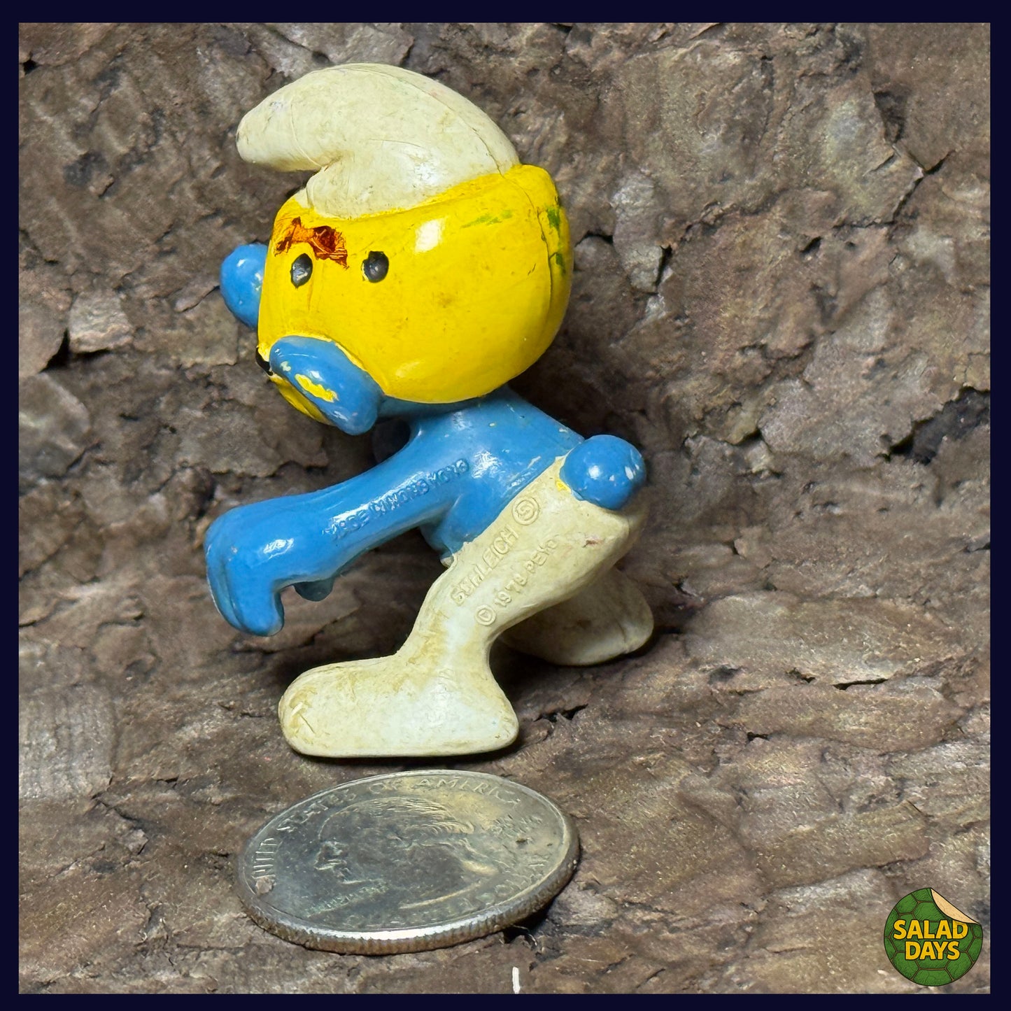 Smurfs -Yellow Wrestler- PVC Toy