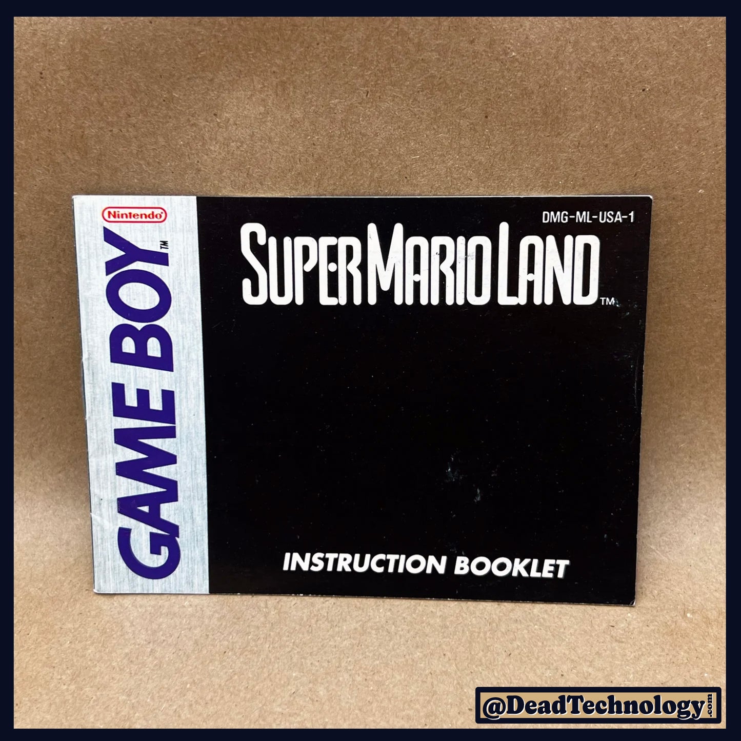 Super Mario Land -GameBoy- Black Back Manual