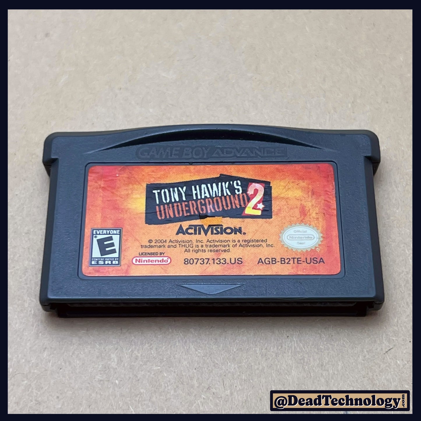 Tony Hawk Underground -GameBoy Advance- Game Cart