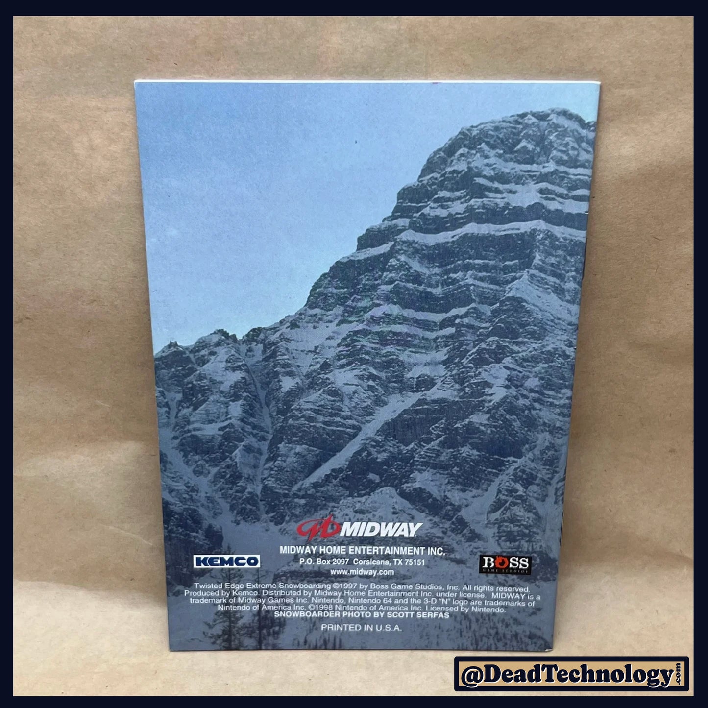 Twisted Edge Extreme Snowboarding -Nintendo 64- Manual