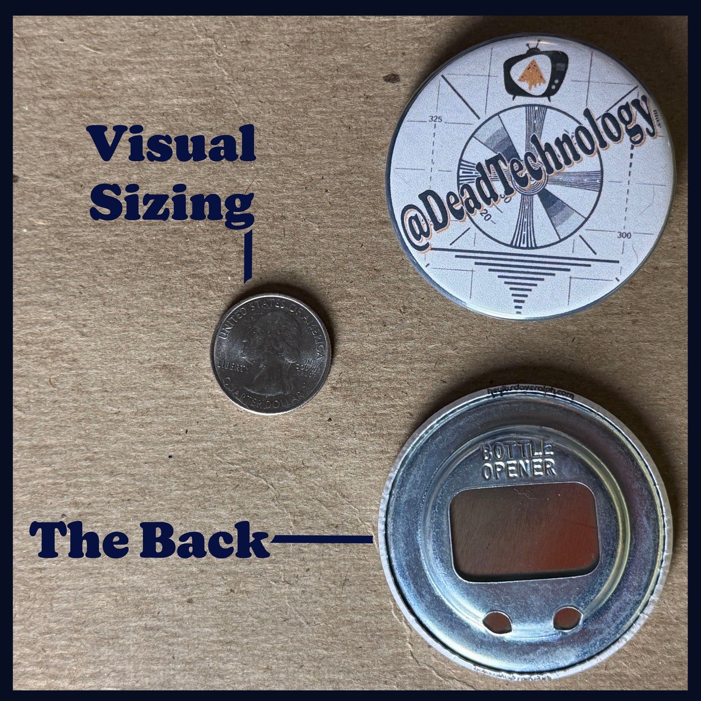 2.25" Bottle Opener Size Example