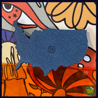 America -Country Magnet- Brick Styled with a Heart For Home