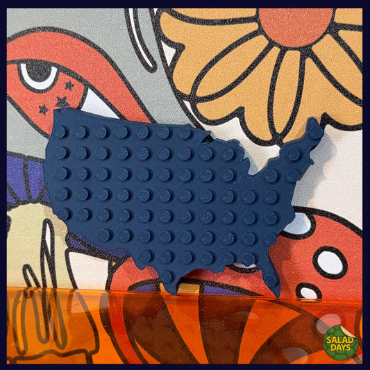 America -Country Magnet- Brick Styled with a Heart For Home