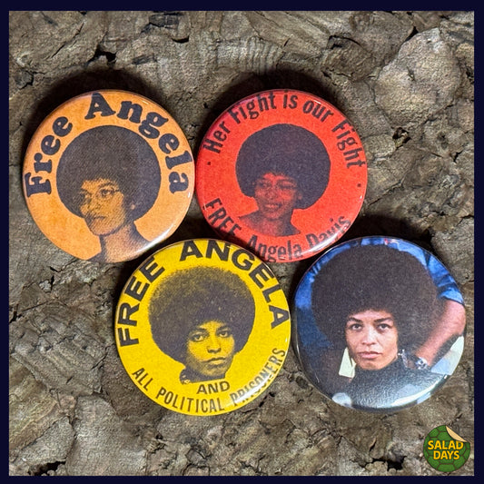 Angela Davis -Buttons- 4 Pack