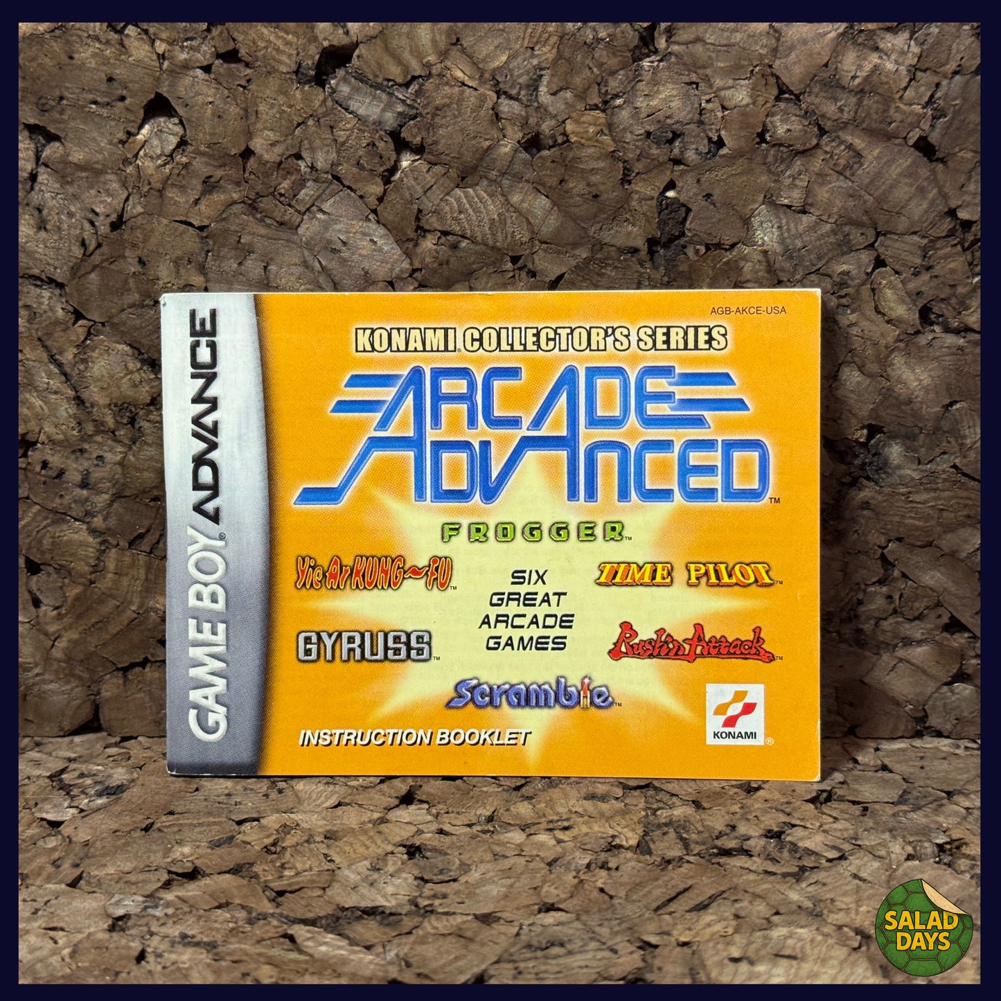 Konami Collector's Series -Nintendo GameBoy Advance- Advanced Arcade Manual