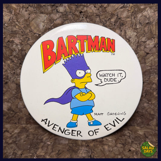 Bartman -The Simpsons Button- Avenger of Evil