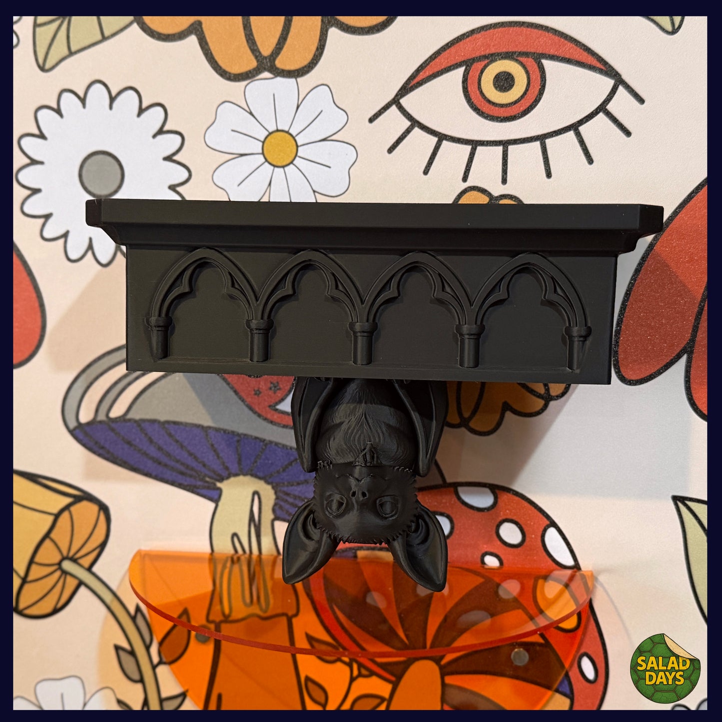 Hanging Bat -Shelf- w/ Hidden Compartment
