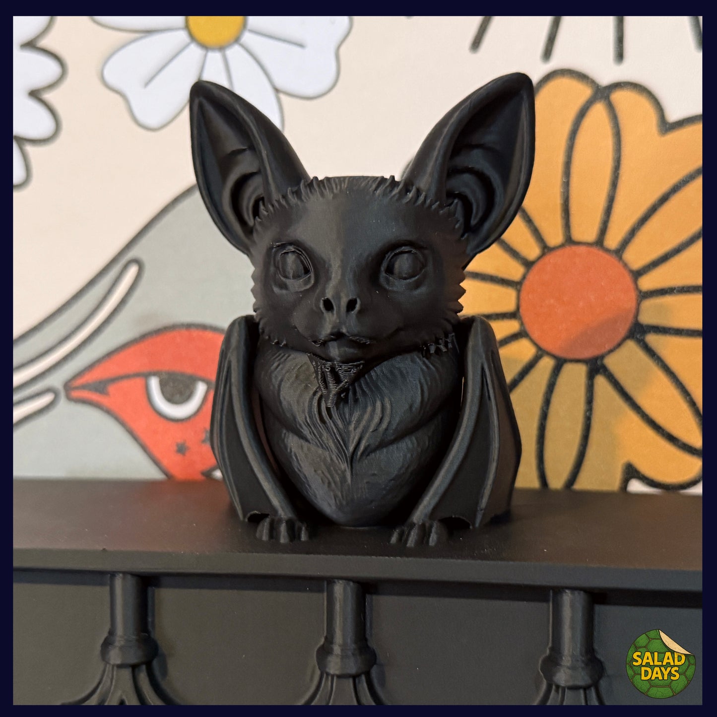Hanging Bat -Shelf- w/ Hidden Compartment