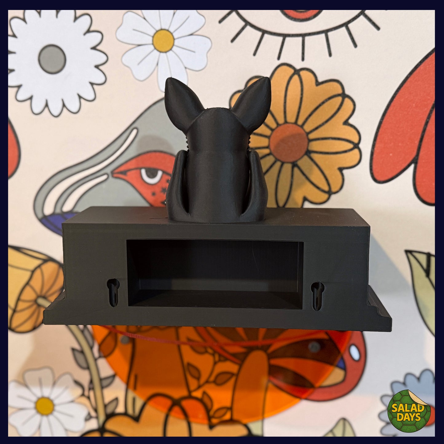 Hanging Bat -Shelf- w/ Hidden Compartment