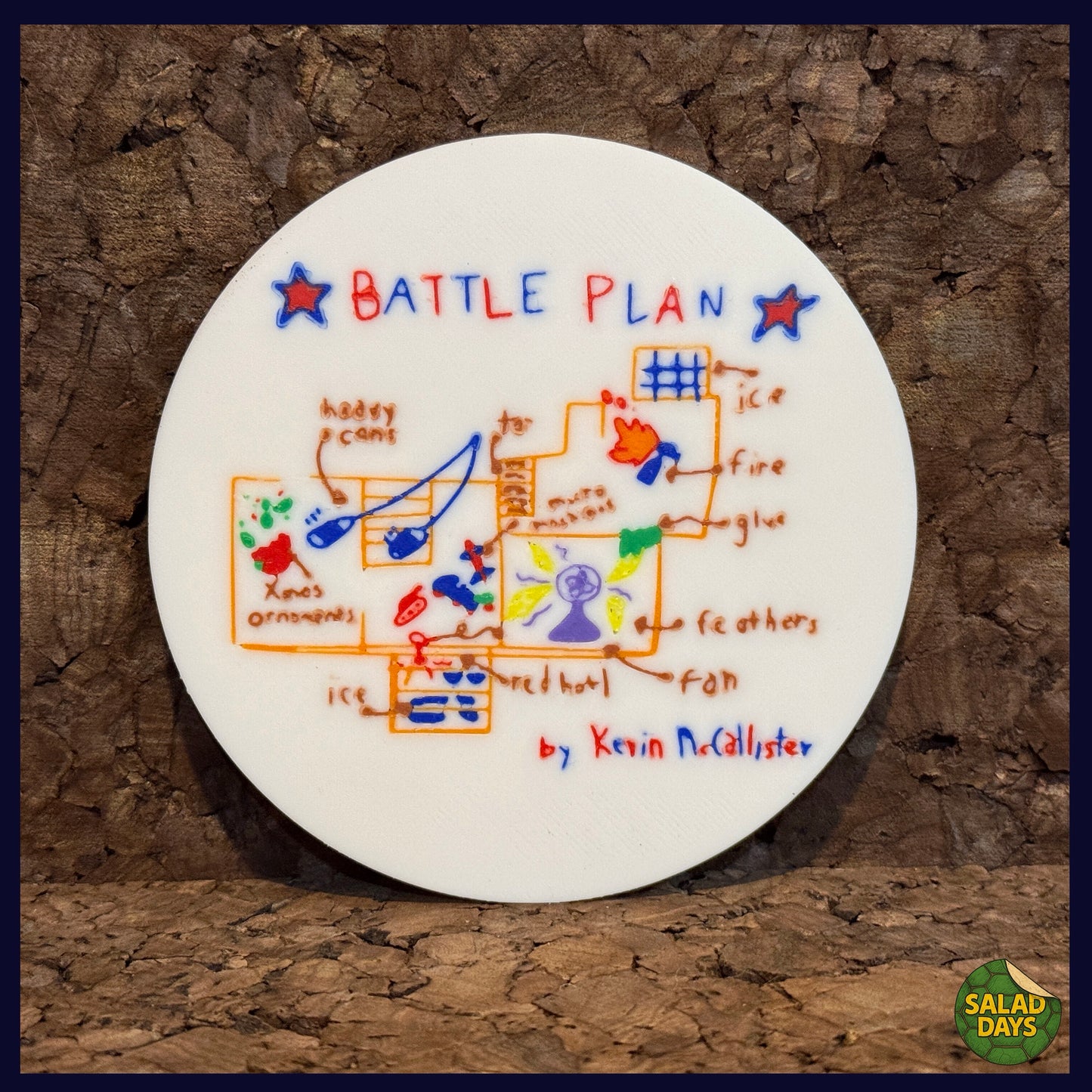 Kevin McCallister's Battle Plan -Drink Coaster- Home Alone