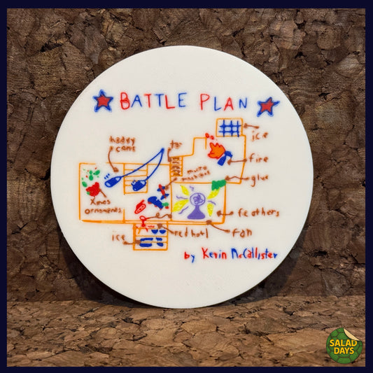 Kevin McCallister's Battle Plan -Drink Coaster- Home Alone