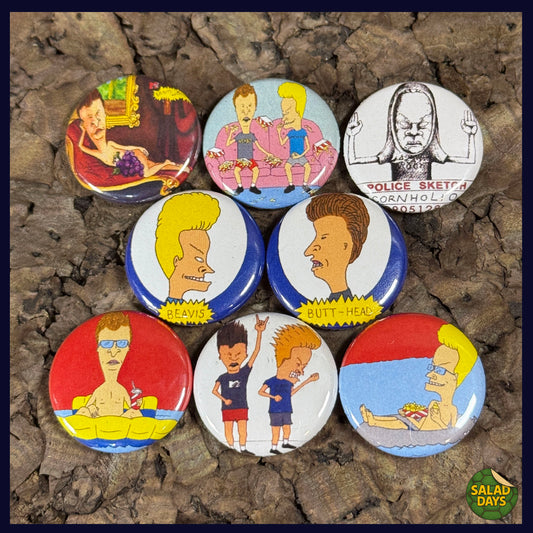 Beavis & Butthead -Buttons- 8 Pack