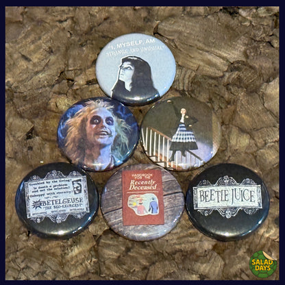 Beetlejuice -Buttons- 6 Pack