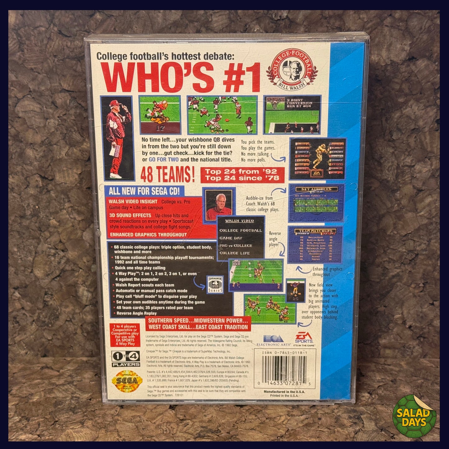 Bill Walsh College Football -Sega CD-