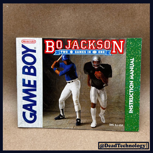 Bo Jackson: Two Games In One -Nintendo GameBoy- Manual