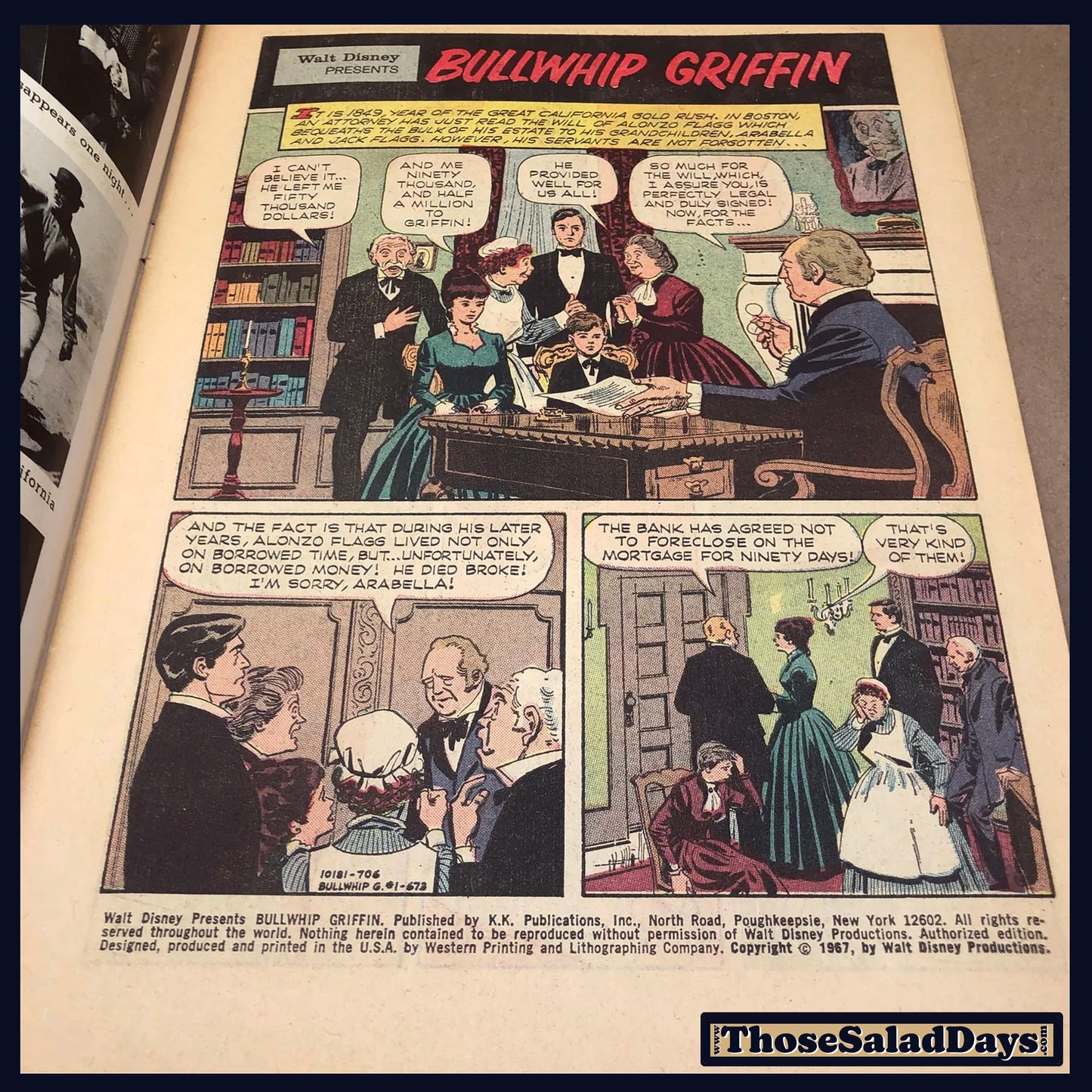Bullwhip Griffin -Walt Disney Presents Gold Key- 1960s 12 Cents Comic