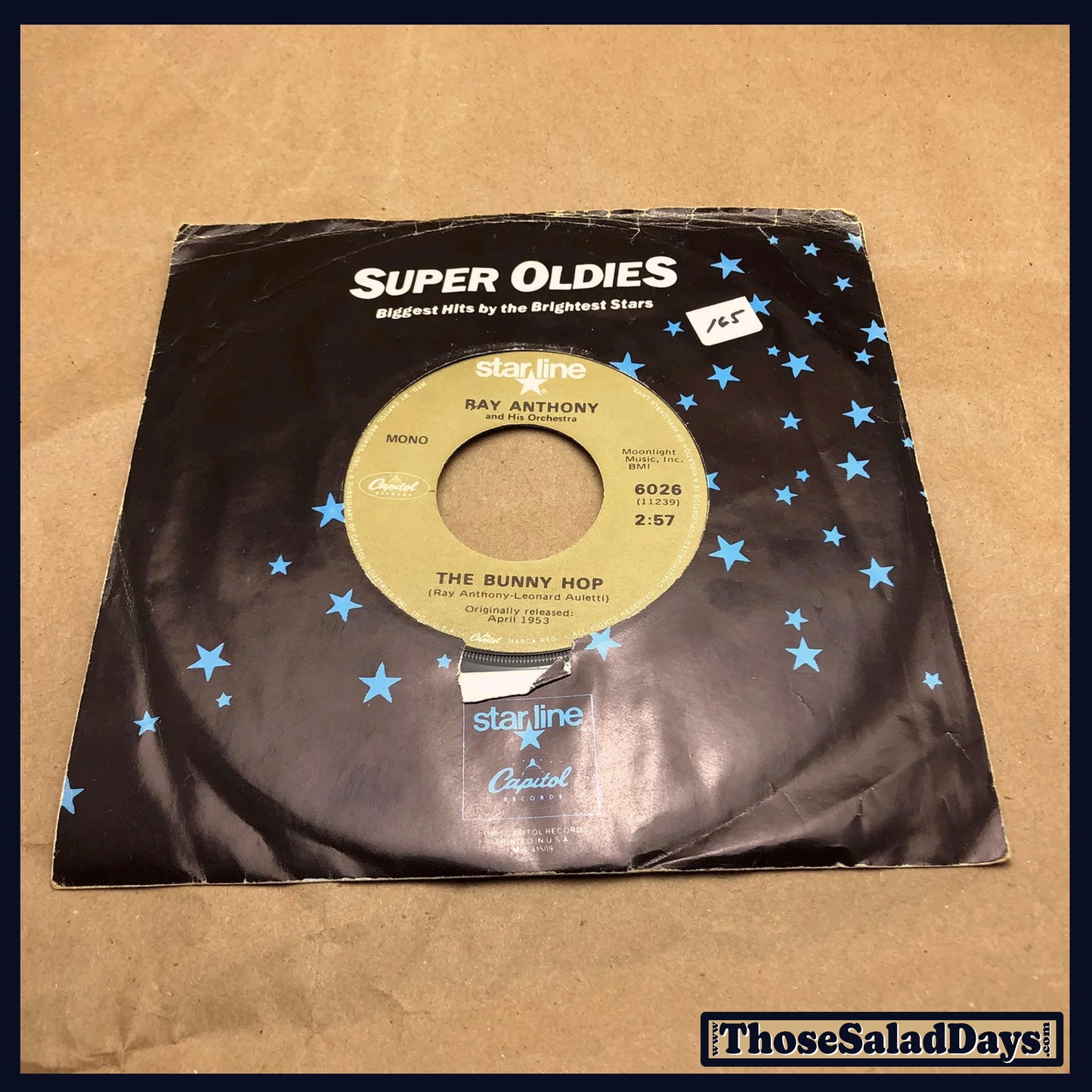 Ray Anthony -Bunny Hop/Hokey Pokey- 45 Record Single