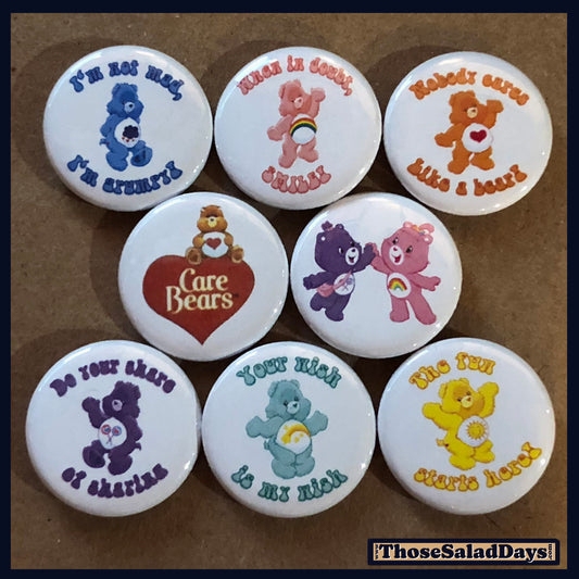 Carebears -Buttons- 8 Pack