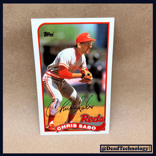 Chris Sabo -Topp's Baseball Talk Card- Baseball Card B
