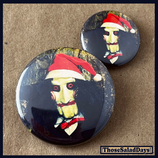 Two 'Scary Christmas' buttons.