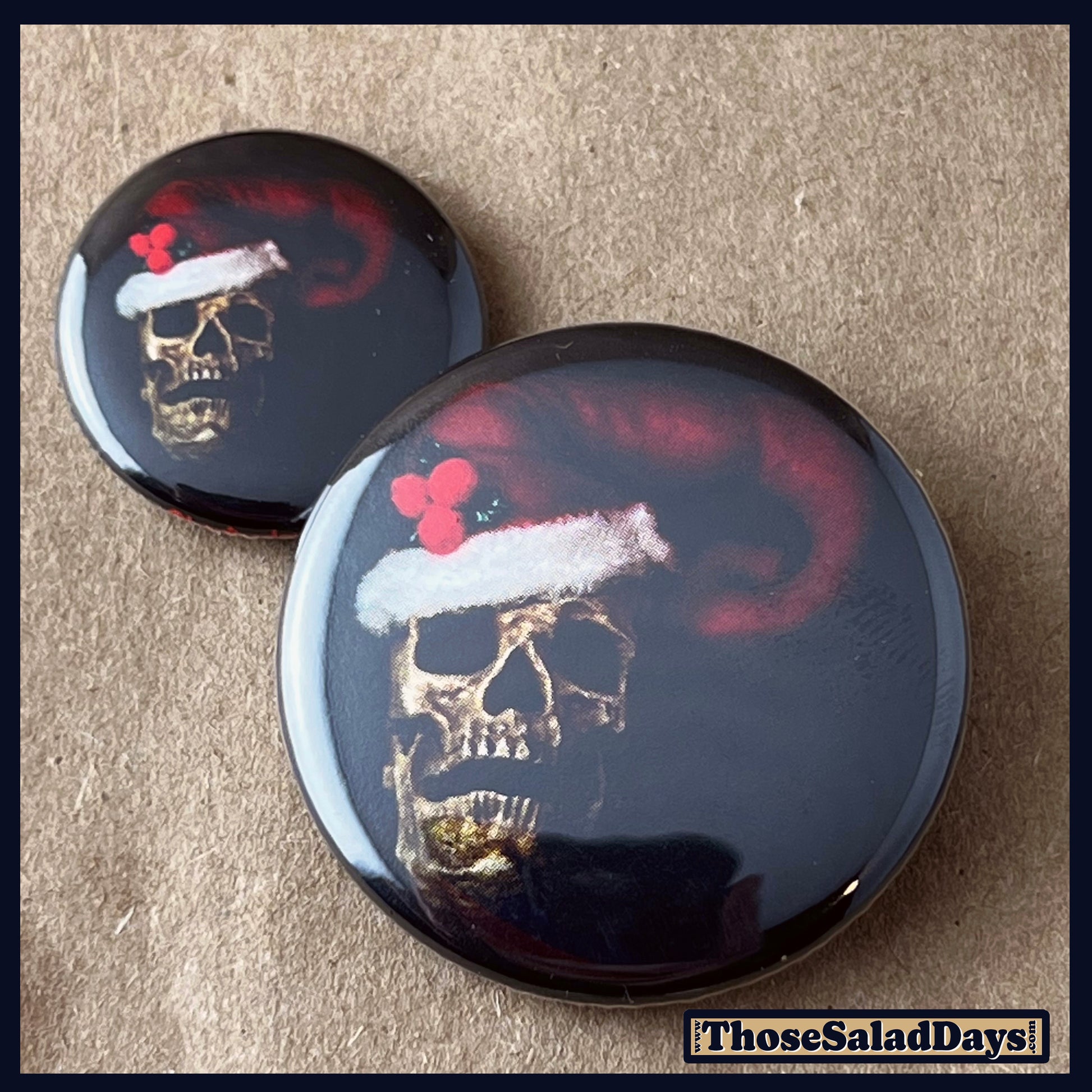 Two 'Scary Christmas' buttons.