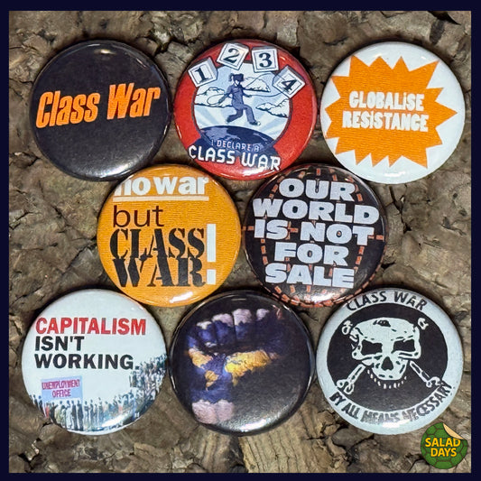 Class War -Buttons- 8 Pack