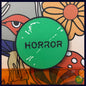 Horror -Drink Coaster- Rental Sticker