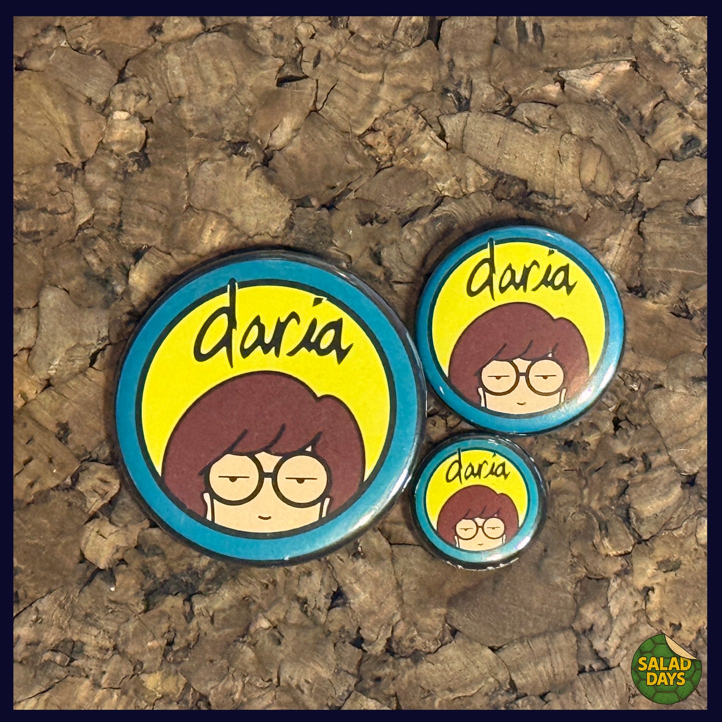 Daria -Buttons/Bottle Openers- Daria's Logo
