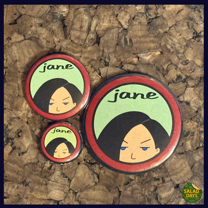 Daria -Buttons/Bottle Openers- Jane's Logo