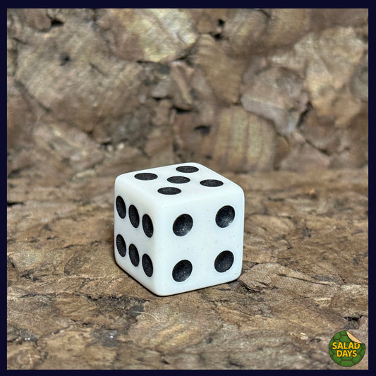 White -One Die- Straight Colored Dice