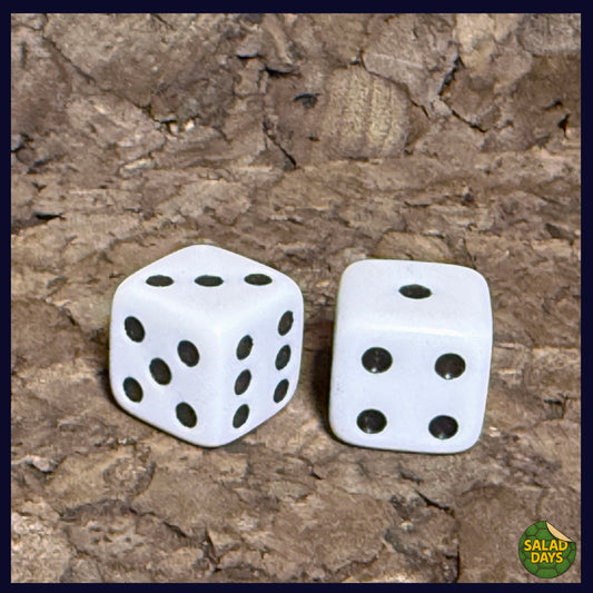 White -One Die- Colored Dice