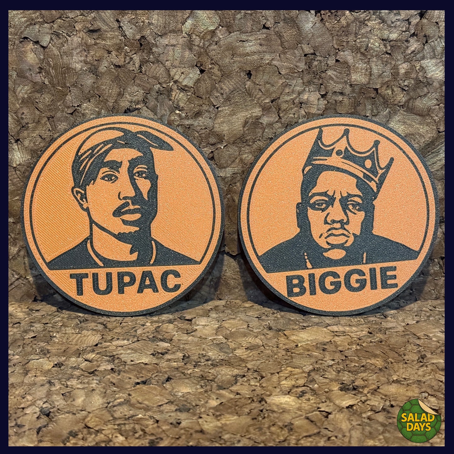 East vs West Coasters -Drink Coaster- Tupac & Biggie Smalls