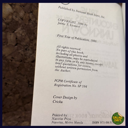 True Encounters of the Unknown -Jamie T. Licauco- Conspiracy Book