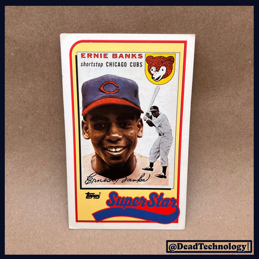 Ernie Banks -Topp's Baseball Talk Card- Baseball Card