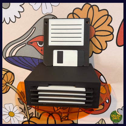 Floppy Disc Set -Drink Coaster- with Tray