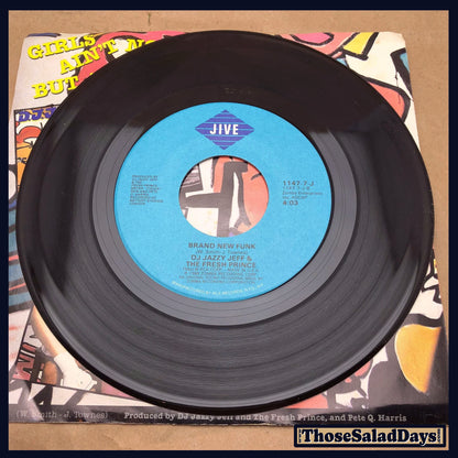 DJ Jazzy Jeff & The Fresh Prince -Girls Ain't Nothing But Trouble/Brand New Funk- 45 Record Single
