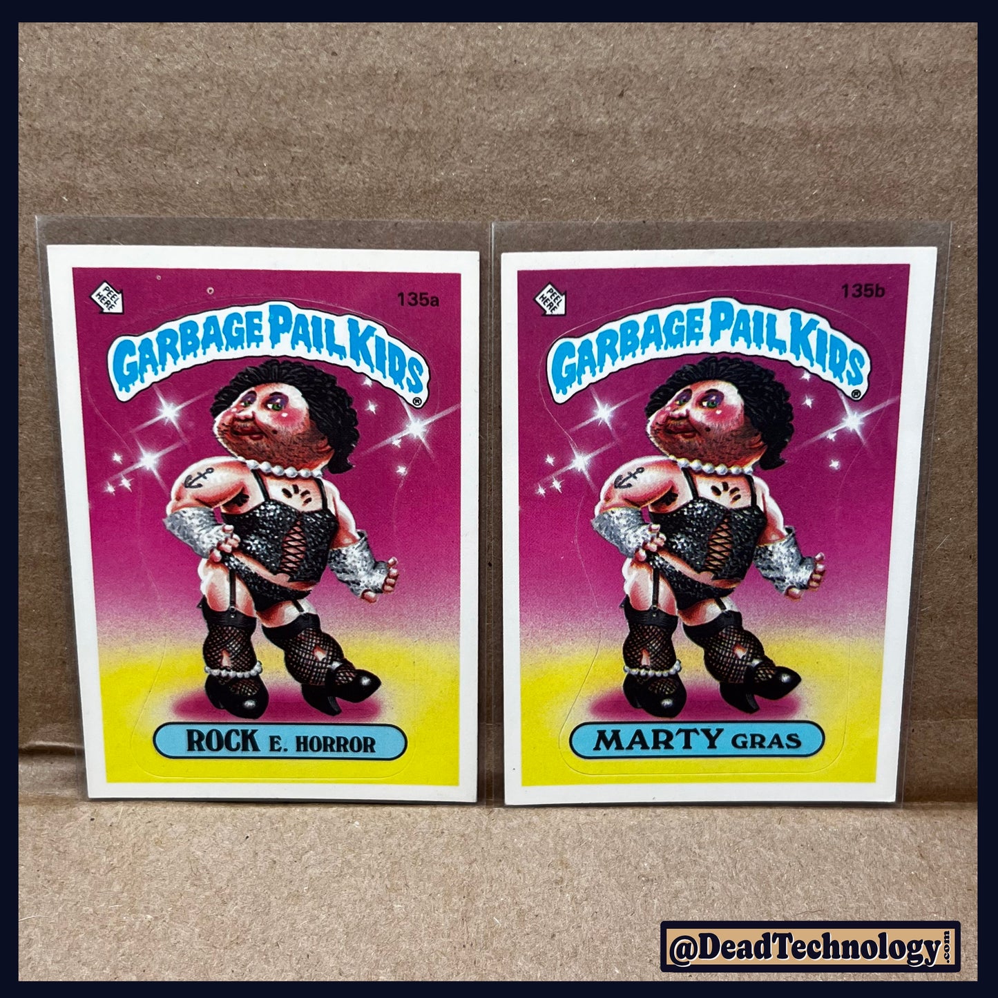 Rock E Horror/Marty Gras -Garbage Pail Kids- Series #4 Card #135AB