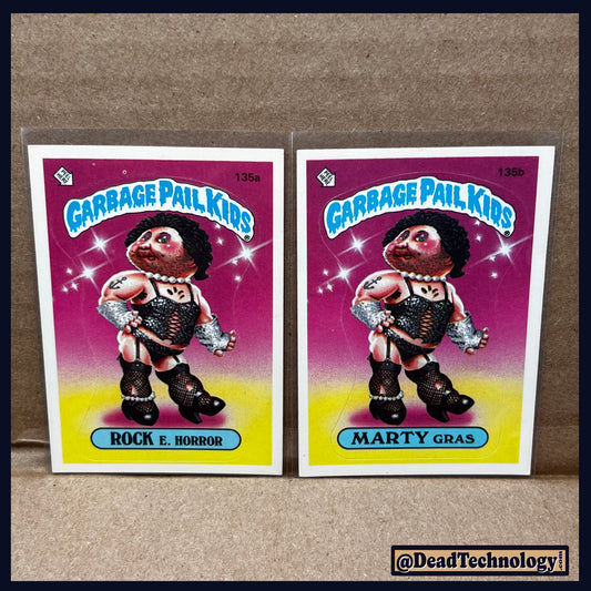 Rock E Horror/Marty Gras -Garbage Pail Kids- Series #4 Card #135AB
